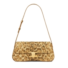 Сумка LOLA MEDIUM из холста TRIOMPHE с леопардовым принтом Celine